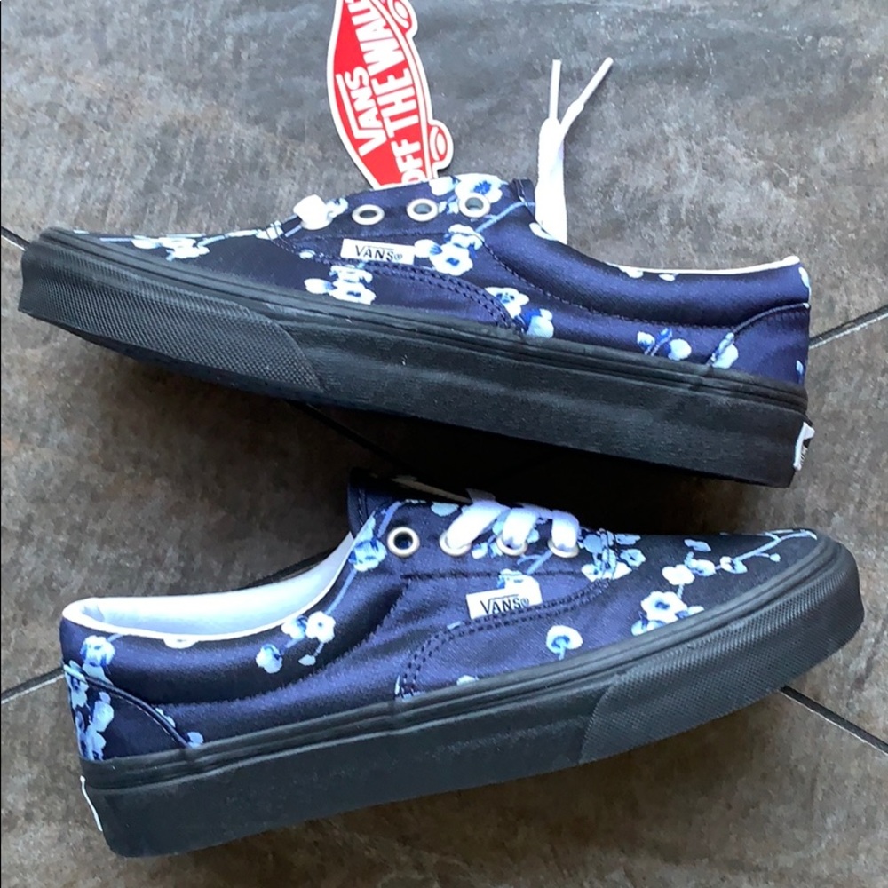 VANS ERA FLORALS BLUE/BLACK men’s - Picture 14 of 16